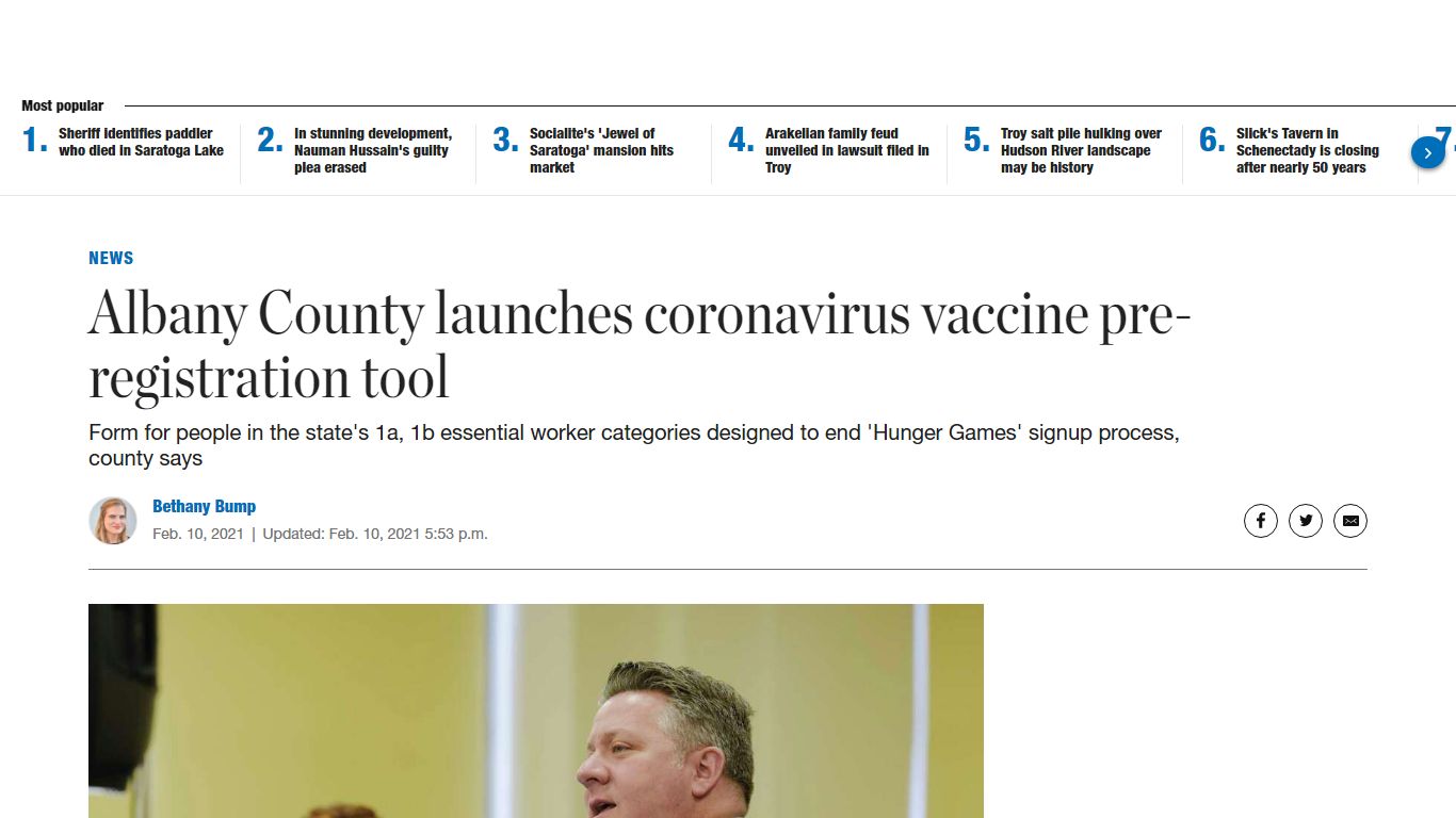 Albany County launches coronavirus vaccine pre-registration tool