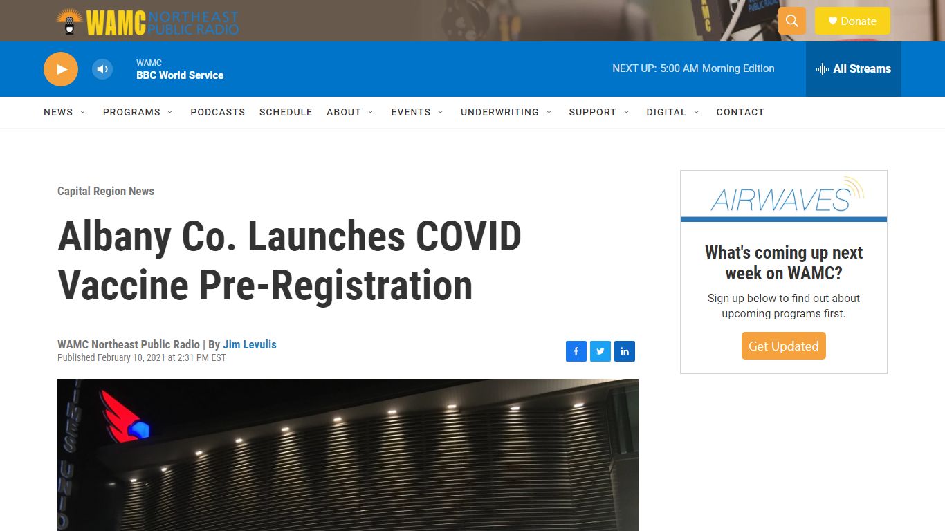 Albany Co. Launches COVID Vaccine Pre-Registration | WAMC