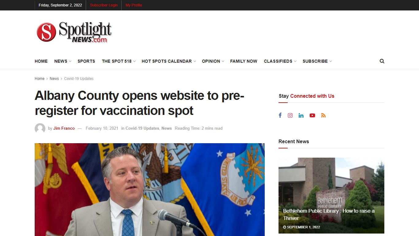 Albany County opens website to pre-register for vaccination spot